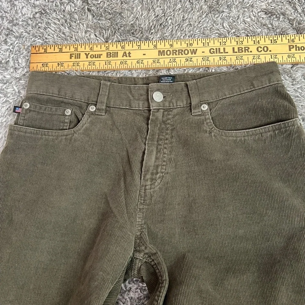 Ralph Lauren Polo Jeans Company Womens 4 Corduroy Pants Green Straight Vintage - Picture 7 of 9
